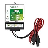 POTEK チャージ コントローラー 10A 12V ソーラーチャージ コントローラー ソーラーパネル用 充放電コントローラー 過充電 過負荷保護