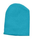 Plus Nao(プラスナオ) 子供用 赤ちゃん用 ニット帽 ニットキャップ ビーニー コットン シンプル 無地 ベビー キッズ 女の子 男の子 春秋 帽 - ブルー