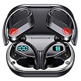 【新登場 Bluetooth5.2技術 瞬時接続】Bluetooth イヤホン ワイヤレスイヤホン スポーツイヤホン 耳掛けイヤホンマイク内