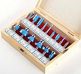 ToolUSA 15 Piece Carbide-tipped Router Bits With Tungsten Carbide Cutting Edges In Wooden Box: TJ641