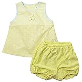 《初夏盛夏対応》(日本製) Pample Mousse(パンプルムース) 上衣オーバーレースタンクトップミルキースーツ 80cm/YE NO.DP-72454