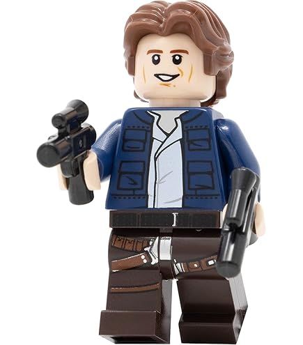 LEGO Star Wars Minifigure from Death Star - Han Solo Wavy Hair with Blaster  : Amazon.com.au: Toys \u0026 Games