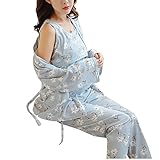 Spinas（スピナス) マタニティ 清楚な花柄3点セット セットアップ ルームウェア 部屋着 パジャマ 乳服口付き 大人上品　大人かわいい服 4タイプ