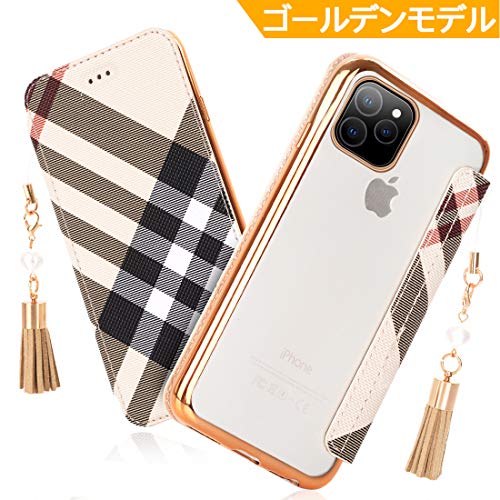iphone手帳型iphone11Pro ケースiphone11Pro格子手帳アイフォン11Proケース手帳型耐衝撃本革スマホケース薄型2019iphone 11 Pro高級感カバーiphone 11Pro カード収納 PUレザー格子 タッセル付き機能全面保護軽量おしゃれ ワイヤレスiphone11Pro透明バックシェルカバー充電対応 スマホカバー5.8インチ携帯ケース高級感収納財布型ケーススマホカバー(2019 iphone 11 Pro(5.8″), カーキのチェック柄)