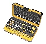 Felo 4007157615572 0715761557 R-Go Screw Driver with Bitholder and 1/4-Inch Ratchet Black and Yellow