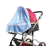 ベビーカー＆ベビーソフト昆虫ネッティングカバーのための蚊帳- 青