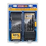 Ryobi 21-Piece Steel Core Black Oxide Drill Bit Set with Storage Case [並行輸入品]