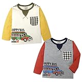 (グレー/80cm)ベビー服 男の子 Tシャツ 胸ポケット チェック柄切替 バスプリント 男児 ベビー
