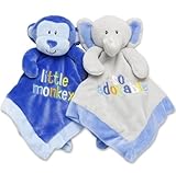 Baby Essentials Elephant and Monkeyセキュリティブランケットセット