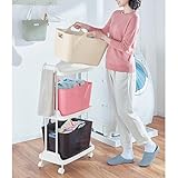 ソフトバスケット付きワゴン　　ミックス　三段