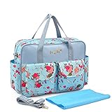 RONGTONGDAマザーズバッグ　大容量　 斜めがけ　2way 花柄　ママバッグ　　防水　多機能　ハンドバッグ　トート　　ショルダーバッグ　シンプル　斜め掛けバッグ　軽量 ベビーカーバッグ　ストラッ