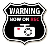 WISE SEED エンブレム カーステッカー ドライブレコーダーステッカー/ドラレコステッカー セキュリティーステッカー カメラ搭載車 安全運転 日本製 (ブラック, マグネットタイプ)