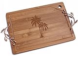 Chloe and Madison " Palm Tree "竹カッティングボードwith銅分岐デザインハンドル