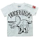 《初夏盛夏対応》 CHANNEL(チャンネル) 天竺TRICERATOPS半袖Tシャツ 95cm /オフシロ NO.CN-7203