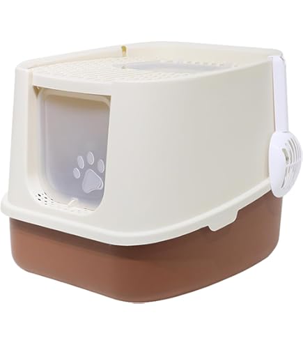 Amazon | 牧小苫＼msmr猫トイレ 上から入る ドーム型 蓋付き 脱臭