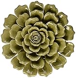 IMAX 64302 Magdalyn Ceramic Wall Flower, Green by IMAX