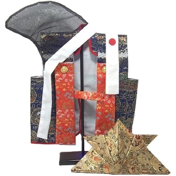 Amazon.co.jp: 陣羽織（幼児用）金襴3点セット はちまき 烏帽子 五月