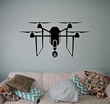 Spy Drone壁ビニールデカールAircraft Quadcopter航空機壁ステッカーホーム壁アート装飾アイデア内部リムーバブル子供部屋デザイン3 ( DRN )
