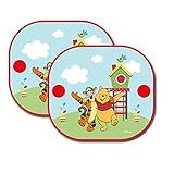 2 WINNIE THE POOH KIDS CAR WINDOW SUNSHADE SUN SHADE FOLDING BLIND SIDE PANELS CHILDRENS VISORS by G