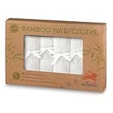 Natemia Premium Bamboo Baby Washcloths - Extra Soft Baby Bath Towels , No-Dyes, 100% Natural Reusabl