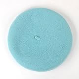 キッズ ベレー帽 100%ウール 選べる40色 (ブルー（Bibo）)