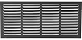 24 " x 8 "スチールReturnエアグリル – Sidewall and Cieling – HVACダクトカバー – ブラック[外側寸法: 25.75 " W x 9.75 " H ]