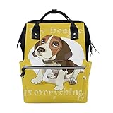 ママバッグ　マザーズバッグ　リュックサック　ハンドバッグ　旅行用 犬柄 My Everything ファション