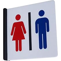 Amazon | 【第一ネーム】トイレサイン (Men & Women) / 壁から