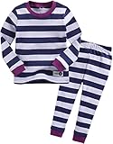 [Vaenait Baby]キッズ子供ベビー服綿100％ルームウェア長袖パジャマ寝間着上下セット Color Magic Purple Navy XL