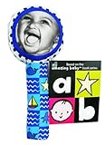 Amazing Baby Lolly Pop Squeaker Mirror Stick Rattle - Blue by Kids Preferred