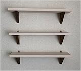 日常の空間をお洒落に可愛く 【アウトレット品】 飾り棚 壁掛け シェルフ ウォール ラック ３点セット (J.ホワイト＆ウォールナット(45cm))