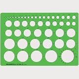 円定規140E_38穴_1?40mm：【製図用品】：210-0503