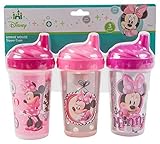 Disney Minnie Mouse Sippy Cups, Pink, 3 Count by Disney [並行輸入品]