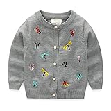 女児 女の子 子供服 長袖 ニットセーター ニット ウェア シャツ トップ セーター カーデ 春秋 可愛い　お出かけ ニット コート ジャケット カーディガン 長袖 女の子 子供服 グレー
