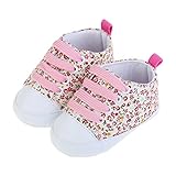 PUERI ファーストシューズ ベビー靴　ベビーシューズ 　花柄　練習用　滑り止め　柔らかい (M, ピンク)