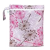Bumkins Waterproof Zippered Wet/Dry Bag, Purple Dandelion by Bumkins [並行輸入品]