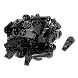 50個黒いプラスチック製のハードウォール額縁ネイルフックハンガー