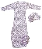 Woombie Indian Cotton Gowns Plus Hat, Purple Pizazz, 16-23 Lbs by Woombie [並行輸入品]