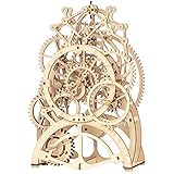 つくるんです®【日本公式販売／日本語説明書付】Robotime 動く 3D ウッドパズルシリーズ (LK501 振り子時計)