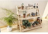 花スタンド屋内 3層の木製の花の棚の多層床スタンド屋内のはしごの折り畳みフラワースタンド (色 : B, サイズ さいず : 100cm)