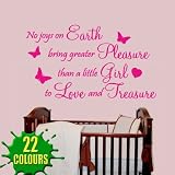 No Joys On Earth Girl - Wall Decal Sticker Quote baby nursery (Medium) by Wondrous Wall Art