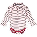 JoJo Maman Bebeジョジョママンベベ(イギリス)/Breton Poloshirt Body ブレトンポロシャツボディ/3-6m (68cm)/レッドストライプ/B2189ERS36