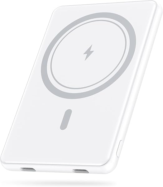 【2026極薄設計・MagSafe急速充電(8000mAh)】 モバイルバッテリー マグセーフ 最大出力20W 充電器 薄型 ワイヤレス充電 マグネット 軽量 小型 大容量 まぐせーふモバイルバッテリー 3台同時充電 Type-C入/出力 多重安全保護 pse認証済 パススルー 急速充電 コンパクト Airpods/AppleWatch/iPhone12~17/Pro対応 旅行/出張/緊急用 - 1