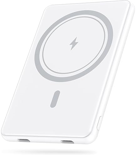 Amazon | モバイルバッテリー 軽量 MagSafe対応 マグネット式