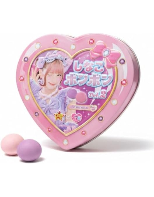 Amazon.co.jp: ボンボン キャンディーしなこボンボン紫ハート缶