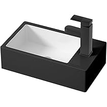 【小型洗面器】壁付け型 ミニ洗面ボウル 陶器製 手洗い器 バルコニーや浴室用 Amazon | 壁掛け手洗い器 ミニ 手洗い器 排水セット付き