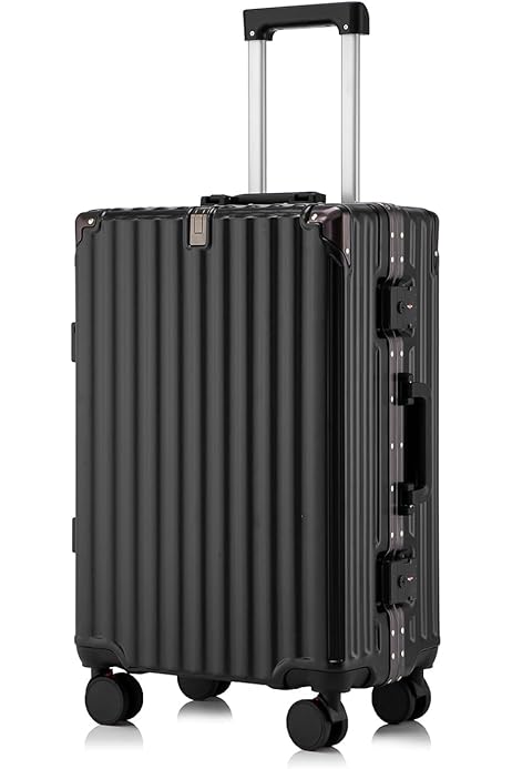 Ashard スーツケース 流行る アルミフレーム Lサイズ 97L ブラック 超軽量 
