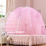Yurtsダブルドア開きジッパーDinetteホームwith Mosquito Nets 1m ピンク
