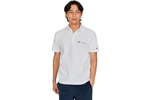 Champion C3-X361Z Men's Short Sleeve Polo Shirt, 100% Cotton, Script Logo, Basic