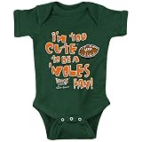 Smack Apparel マイアミ フットボール ファンによるルーキーウェア。 I'm Too Cute ワンジー (NB-18M) 幼児用Tシャツ (2T-4T) 6M グリーン